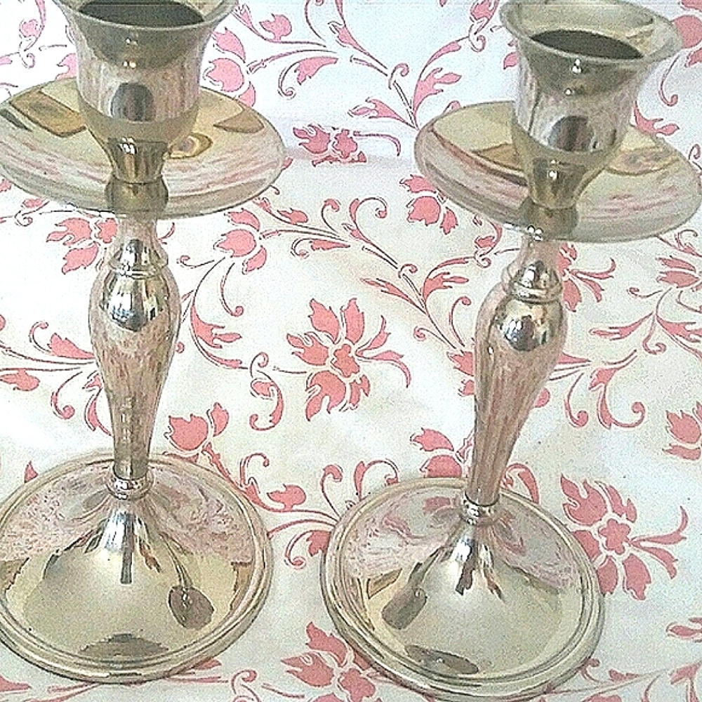 Chrome Candlestick Holder Set